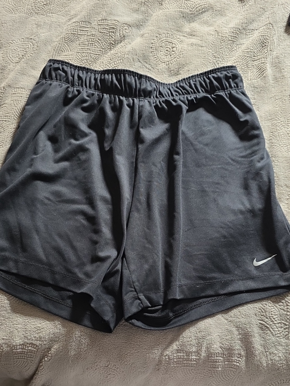 NWOT Nike Black Performance Shorts with White Swoosh